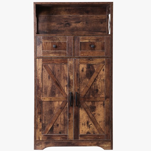 Brown storage cabinet - storage, with